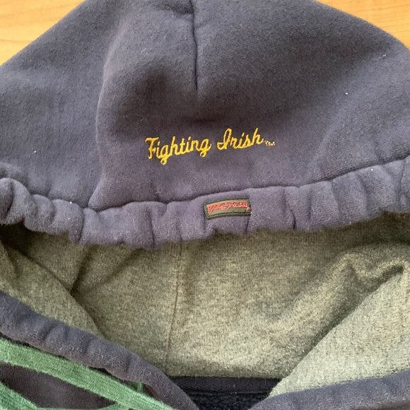JanSport Notre Dame Fighting Irish Size Small Hoodie Pullover Sweatshirt Vintage - Picture 4 of 12